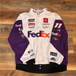 White and purple xl NASCAR jacket #NASCAR